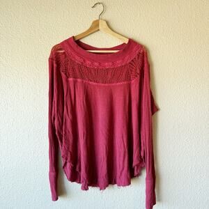 Free People We The Free Spring Valley Pink Tunic Top sz S